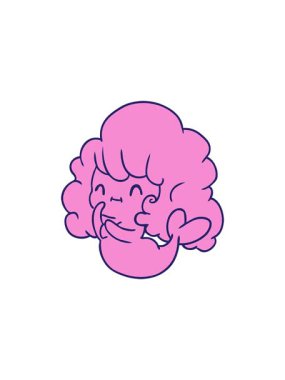 Çizgi film canlandırmasının yıldız patlaması etkisi Kawaii sevimli hayalet deniz kızı