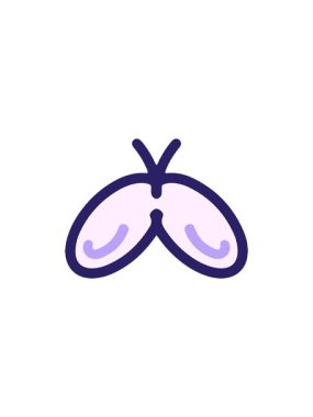 Bir kelebeğin basit ve cesur tasarımının dikkat çekici animasyonu