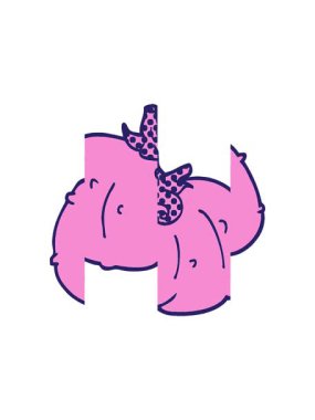 Bir karikatür karalama balkabağının bölme hareketi