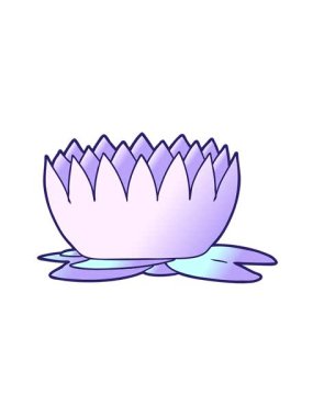 Su zambağı çizgi filminin hareketli animasyonunu oynat