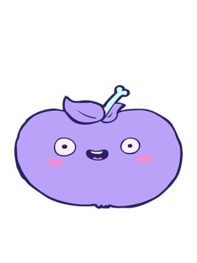 freehand çizgi film elmasının hareketli animasyonu