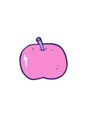 Yıldız patlaması etkisi çizgi film parlak elmanın animasyonu