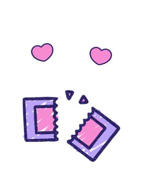 Sinema Bilet Tebeşiri Çiziminin dönen kalp animasyonu