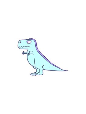 Çizgi film dinozorunun gösterişli satış animasyonu