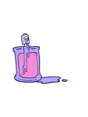 Çizgi film spreyinin yatay titreşimli animasyonu