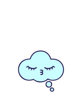 Bir düşünce baloncuğunun dizaynının canlanması ve yüzdürülmesi