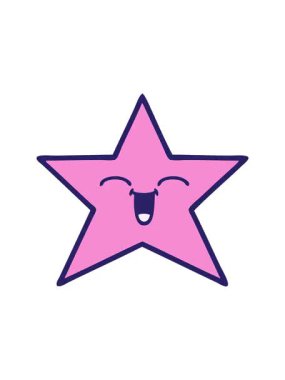 Bir yıldız balığının karikatürünün canlandırma efektini göster