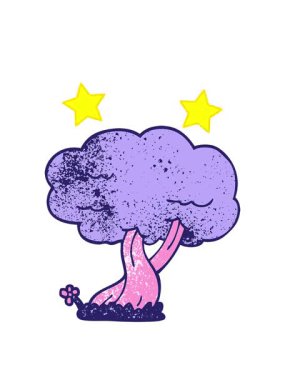 dönen yıldızlar ağaç çizgi filminin animasyonu