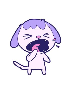 Karikatür köpek havlamasının hareketli animasyonu