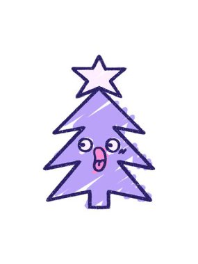 Noel ağacı tebeşir tasarımının hareketli animasyonu