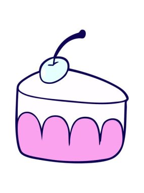 Çizgi film leziz tatlısının neon ışık efekti animasyonu