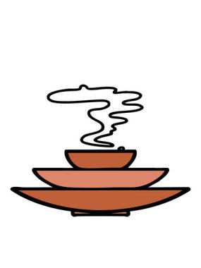 Japon yemek kaselerinin hareketli animasyonları