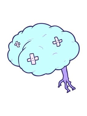 Yaralı beynin titreyen hareketli animasyonu