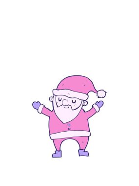 Dans eden Noel Baba çizgi filminin animasyonunu genişletiyorum.