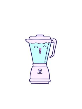 Çizgi film yemek işlemcisi tasarımının yanıp sönen radyal çizgileri