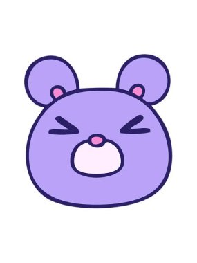 El çiziminin hareketli animasyonunu oynat Fare suratlı tuhaf çizgi film