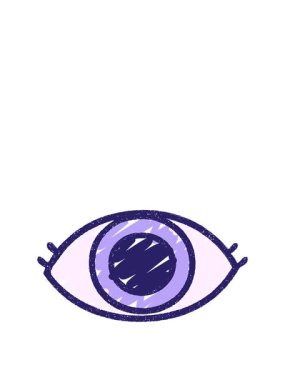 Göz Sembol Tebeşiri Çiziminin Canlandırılması