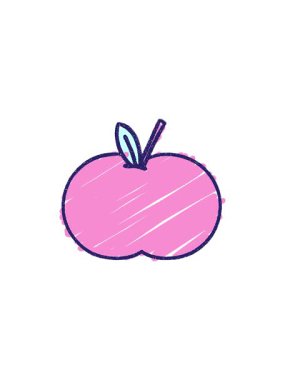 Apple Çiziminin radyoaktif parlayan animasyonu