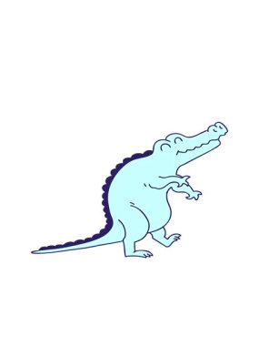 el çiziminin hareketli animasyonu garip çizgi film timsahı