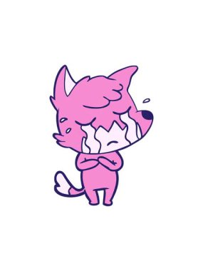 Ağlayan tilki çizgi filminin radyoaktif parlayan animasyonu