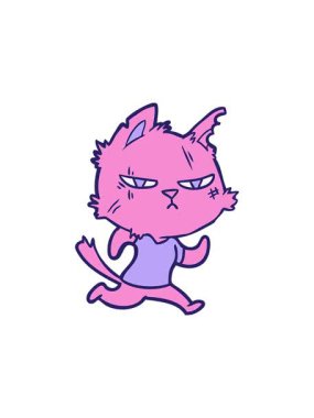 Sert kedi koşusunun hareketli animasyonu