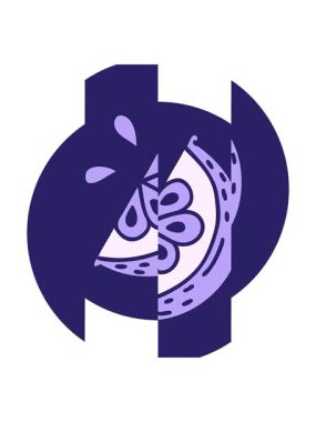 Bir dilim limonun dövmesel görüntüsü bölünmüş hareket animasyonu