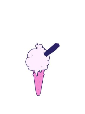 Çizgi film dondurmasının zıplama hareketi