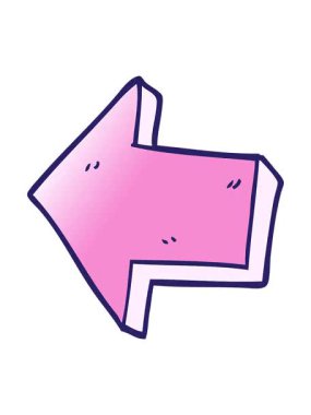 Karikatür ok karalamalarının hareketli animasyonu