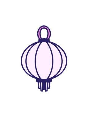 Bir kağıt fenerin dönen hareketli animasyonu Geleneksel Japon gemisi