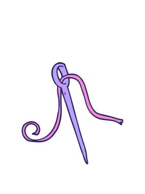 Çizgi film karalama iğnesi ve ipliğin animasyonunu genişletiyor