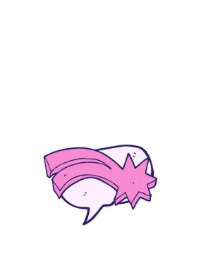 Serbest konuşma balonu karikatürü dekoratif kayan yıldızın zıplama hareketi animasyonu