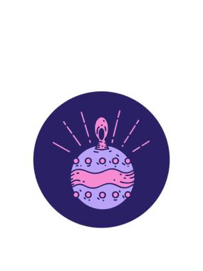 Dövme stili yılbaşı süsü simgesinin yükselişi ve yüzdürülmesi