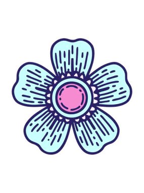 Dövme stili dekoratif bir çiçeğin canlandırmasını salla ve durdur