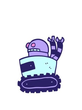 Çizgi film karalama robotunun animasyonunu genişletiyorum