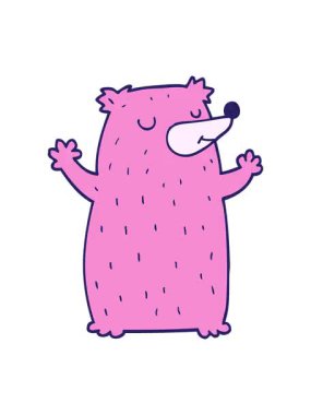 karikatür ayısının pixelize etkisi animasyonu