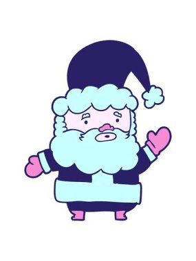 karikatür Noel Baba el sallamasının animasyonunu bob ve duraklat