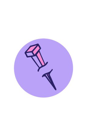 Çizgi film çivisinin zıplama hareketi