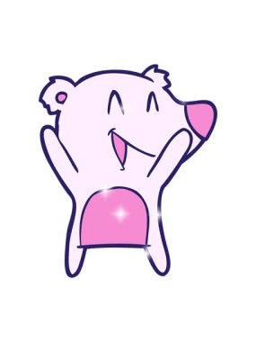 Gülen kutup ayısı çiziminin ışıltılı etkisi