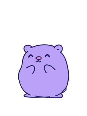 Mutlu küçük bir ayının çizgi filminin animasyonunu uzatıyorum.