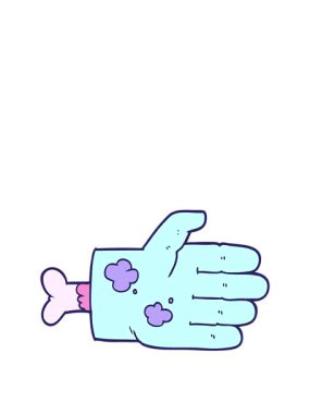 Çizgi film zombi elinin animasyonunu uzatıyorum.