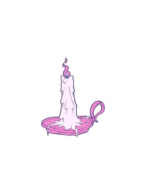 Çizgi film animasyonunun satış flaş animasyonu. Ürkütücü damlayan mum.