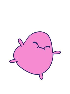 Zıplayan sevimli bir fasulyenin serbest çiziminin animasyonunu genişletiyorum.