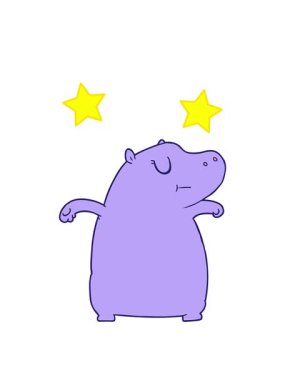 dönen yıldızlar hipopotam animasyonu