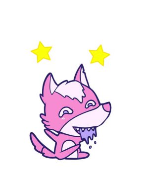 dönen yıldızlar tilki çizgi film görüntülerinin animasyonu