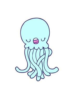 Komik denizanalarının hareketli animasyonları