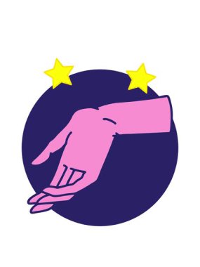 dönen yıldızlar dövme stili bir el çiziminin animasyonu