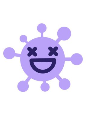 Sırıtan ölü virüsün hareketli animasyonu