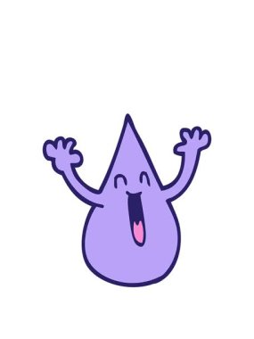 Karikatür karikatür yağmur damlasının animasyonunu genişletiyor