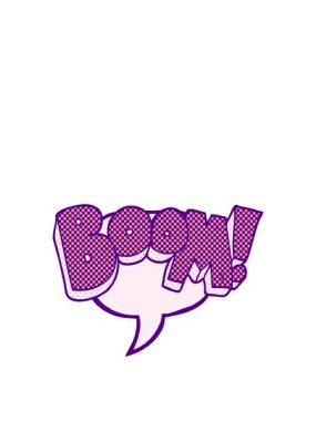 Serbest ve çizilmiş çizgi roman baloncuğu çizgi filminin animasyonunu parlak renkli olarak genişletiyorum.