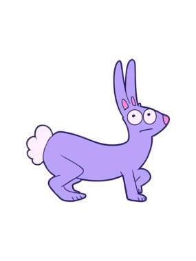 Dikkat çeken çizgi film karakteri tavşan tavşan.